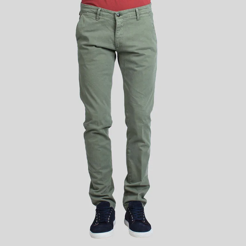 FOUR TEN Ανδρικό Πράσινο Light Green Casual Pants