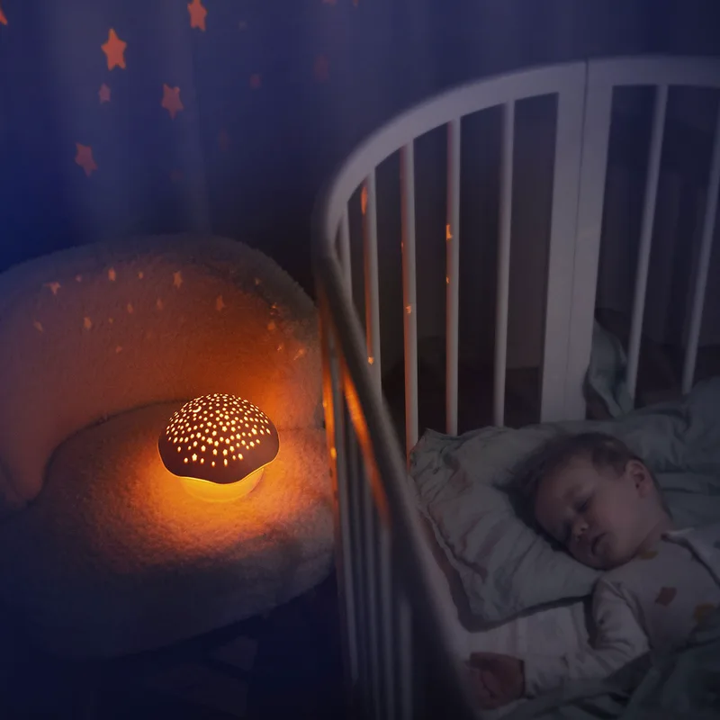 Μουσικός Προβολέας Pabobo Mushroom Stars Ροζ SP02M-P