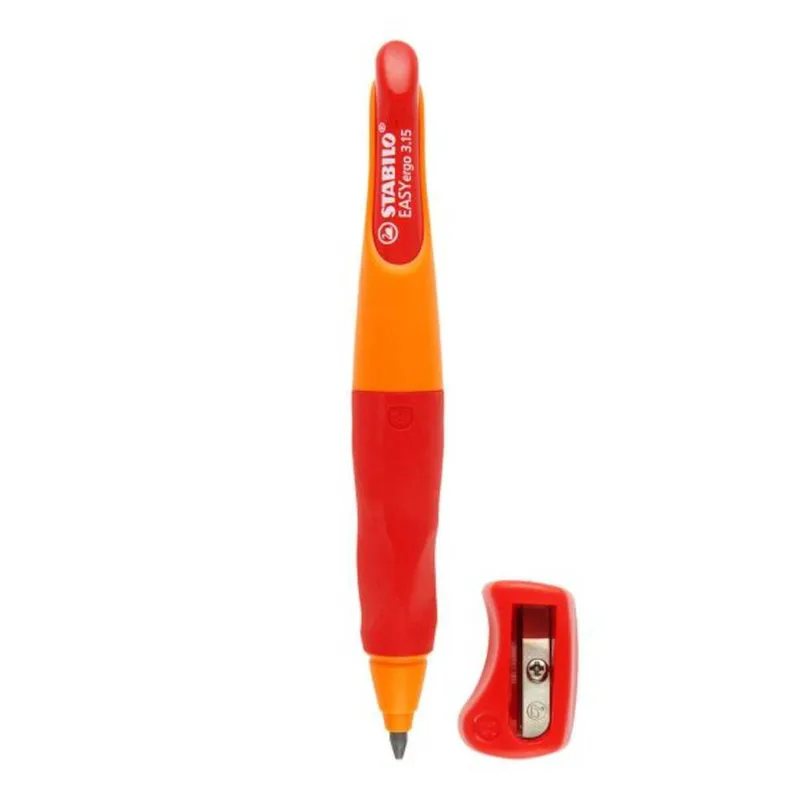 Stabilo Easyergo Μηχανικό Μολύβι 3.15mm με Ξύστρα ΚΟΚΚΙΝΟ
