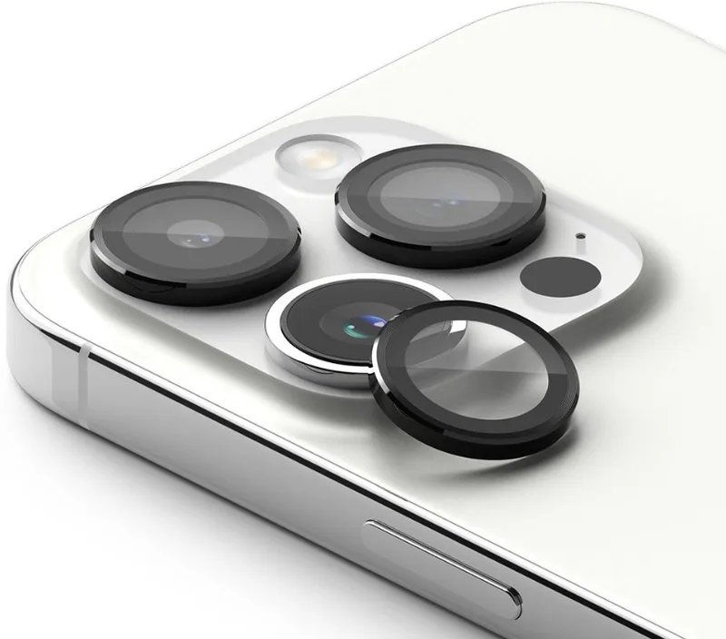 Ringke Camera Lens Frame Glass - Αντιχαρακτικό Γυαλί Προστασίας για Φακό Κάμερας - Apple iPhone 15 Pro - Black (8809919309851)