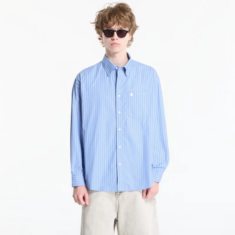 Πουκάμισο Carhartt WIP L/S Keene Shirt UNISEX Keene Stripe, Curacao XS