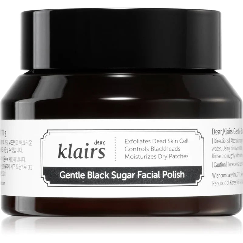 Klairs Gentle Black Sugar Facial Polish ενυδατική απολέπιση προσώπου 110 γρ