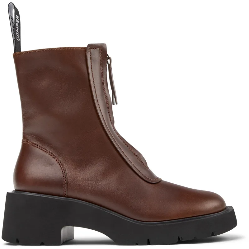 CAMPER Milah - Μποτάκια Για Γυναικεία - Καφέ, Μέγεθος 42, Smooth leather