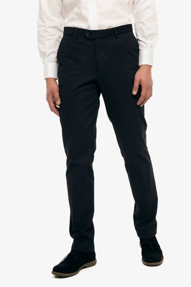 The Bostonians ανδρικό παντελόνι υφασμάτινο slim fit - CN010691 Μαύρο