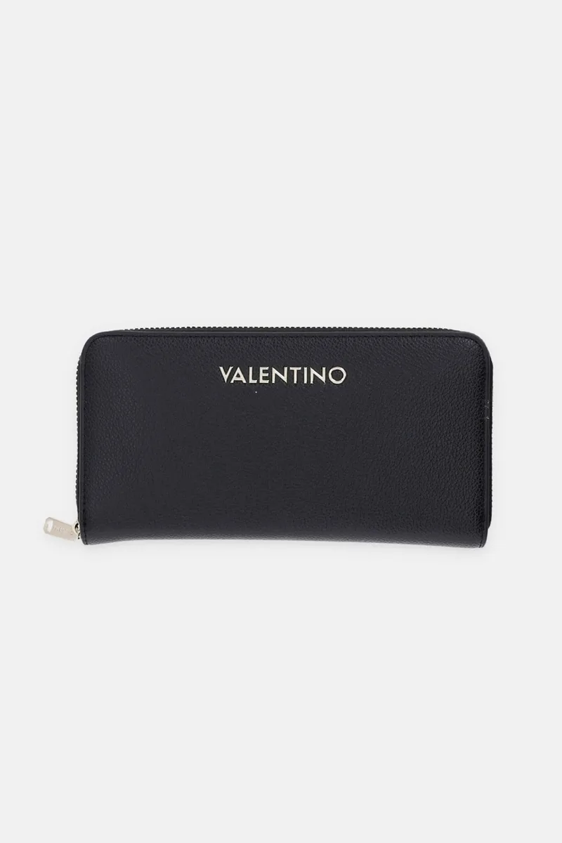 Valentino γυναικείο πορτοφόλι με μεταλλικό λογότυπο - 73LVPS9ON155/DO Μαύρο