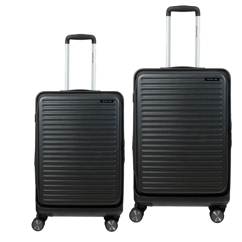 Βαλίτσες σετ Newcom (ABS+PC) μεσαία μεγάλη N1605 dark grey