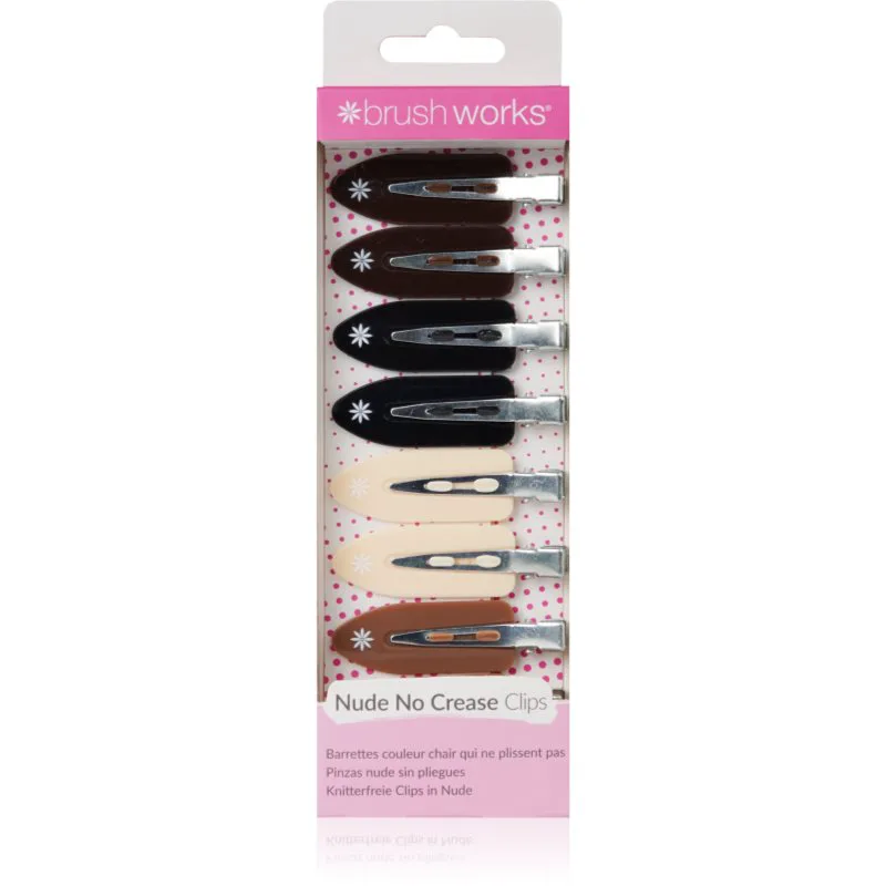 Brushworks No Crease Clips κλιπ για τα μαλλιά Nude