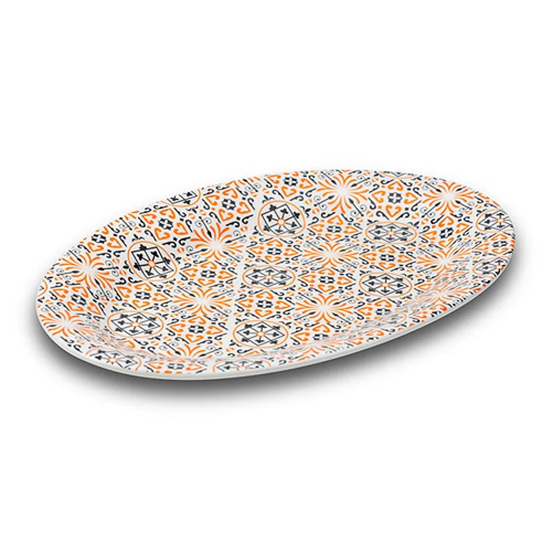 Πιατέλα Οβάλ Πορσελάνινη "Maiolica orange" 35cm