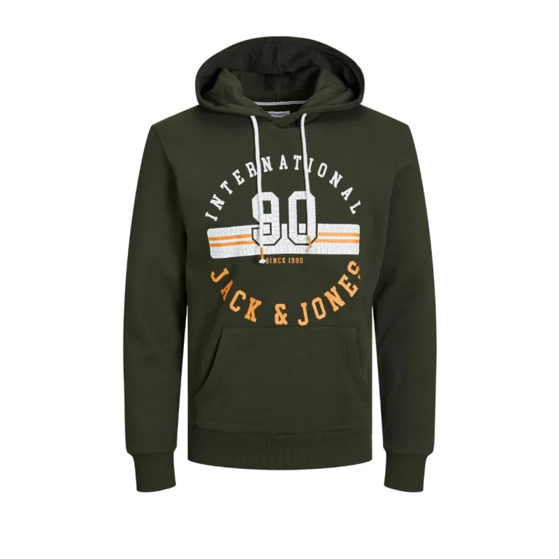 Hoodie φούτερ "Carlo" με μεταξοτυπία,by Jack & Jones - Rosin