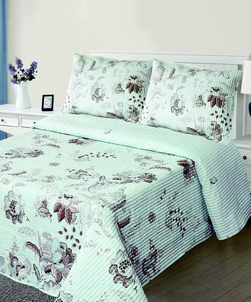 Σετ Κουβερλί Υπέρδιπλο Silk Fashion 5305 Σιέλ 220x240