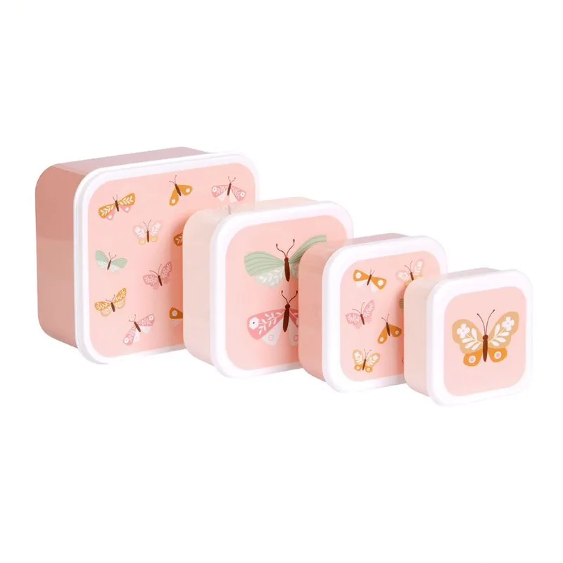 Σετ 4 δοχεία φαγητού Lunch & Snack Box Butterflies - A little lovely company