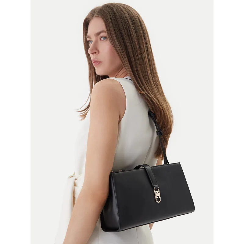 Τσάντα Tommy Hilfiger Th Libre Shoulder Bag AW0AW17718 Μαύρο