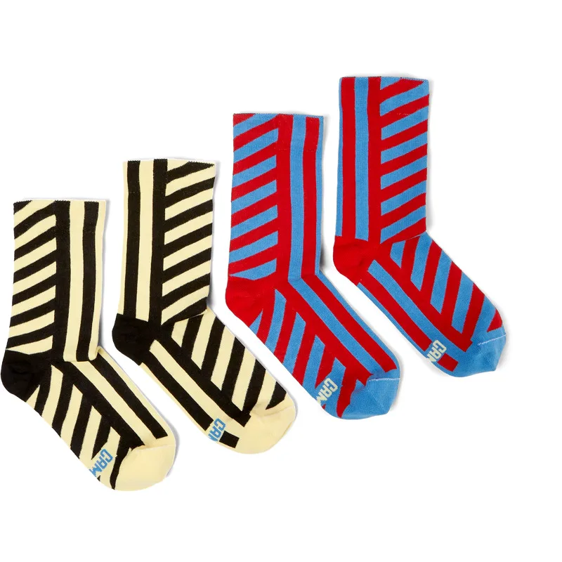 CAMPER Odd Socks Pack - Unisex Κάλτσες - Κίτρινο,Μαύρο,Μπλε, Μέγεθος S, Cotton fabric