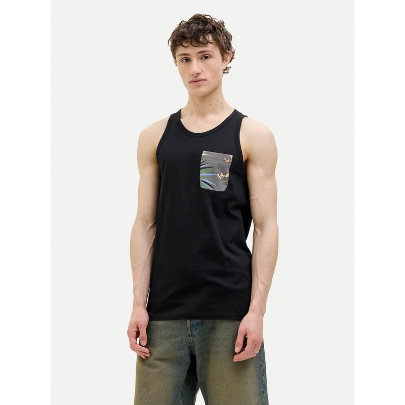 Jack & Jones Tank top Hawaii 12269321 Μαύρο Standard Fit