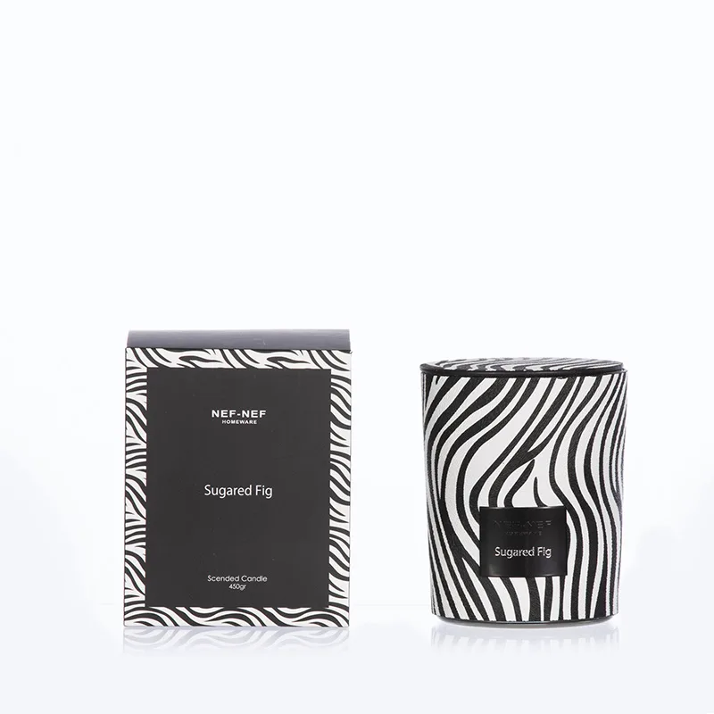 Αρωματικό Κερί Sugared Fig 450Gr Nef-Nef Homeware Black/White
