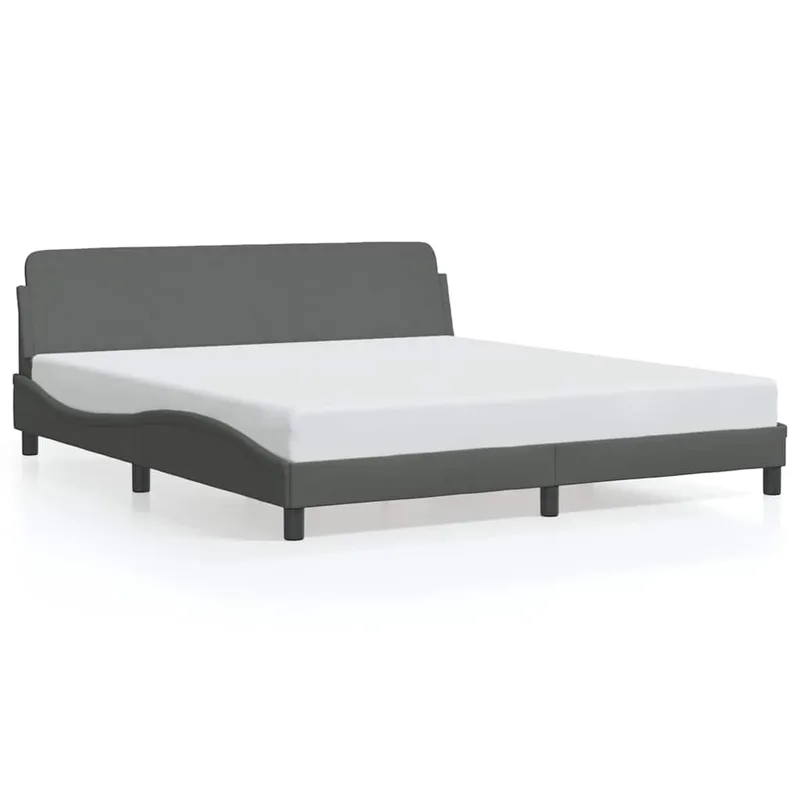 vidaXL Πλαίσιο Κρεβατιού Dover Σκούρο Γκρι 180x200 εκ. Ύφασμα