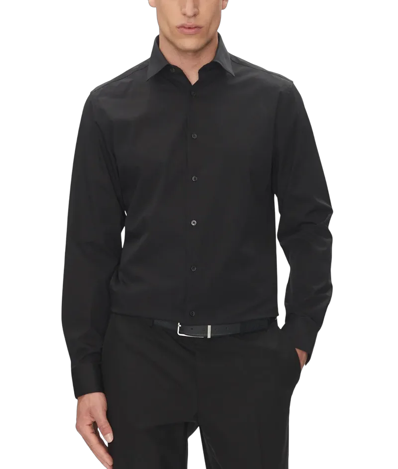 Ανδρικό Πουκάμισο Μαύρο Calvin Klein LV019EU001-XNT