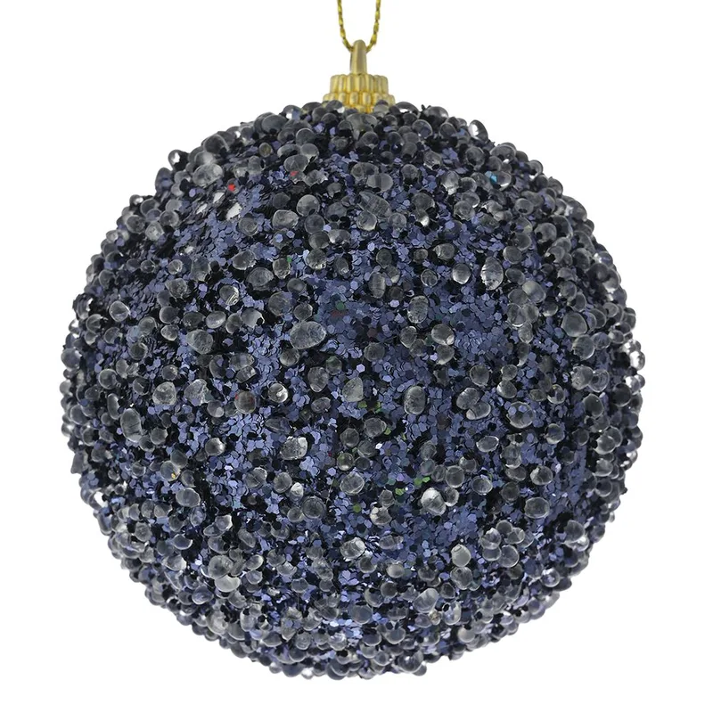 Σετ Μπάλες 6τμχ Πλαστικές Μπλε Glitter iliadis 8εκ. 79421 (Σετ 2 Τεμάχια) (Υλικό: Πλαστικό, Χρώμα: Μπλε) - Iliadis - il_79421