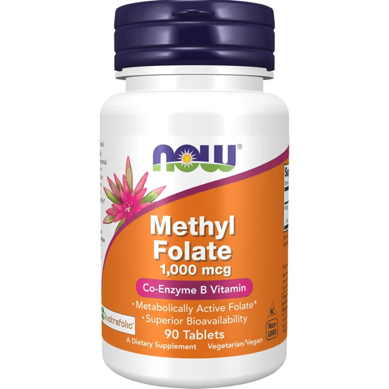 Now Foods Methyl Folate 1,000mcg Συμπλήρωμα Διατροφής Μεθυλοφυλλικού Οξέος για την Υποβοήθηση της Κυτταρική Διαίρεσης, Σωστή Αιμοποίηση & Υποστήριξη της Υγιούς Ανάπτυξης του Μητρικού Ιστού Κατά την Εγκυμοσύνη 90tabs