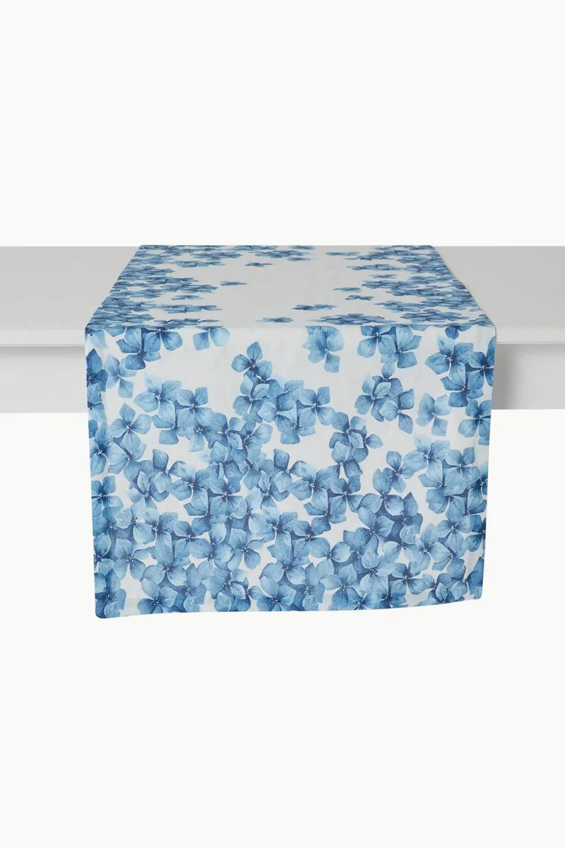 Coincasa ράνερ βαμβακερό με floral print 40 x 140 cm - 006810008 Μπλε