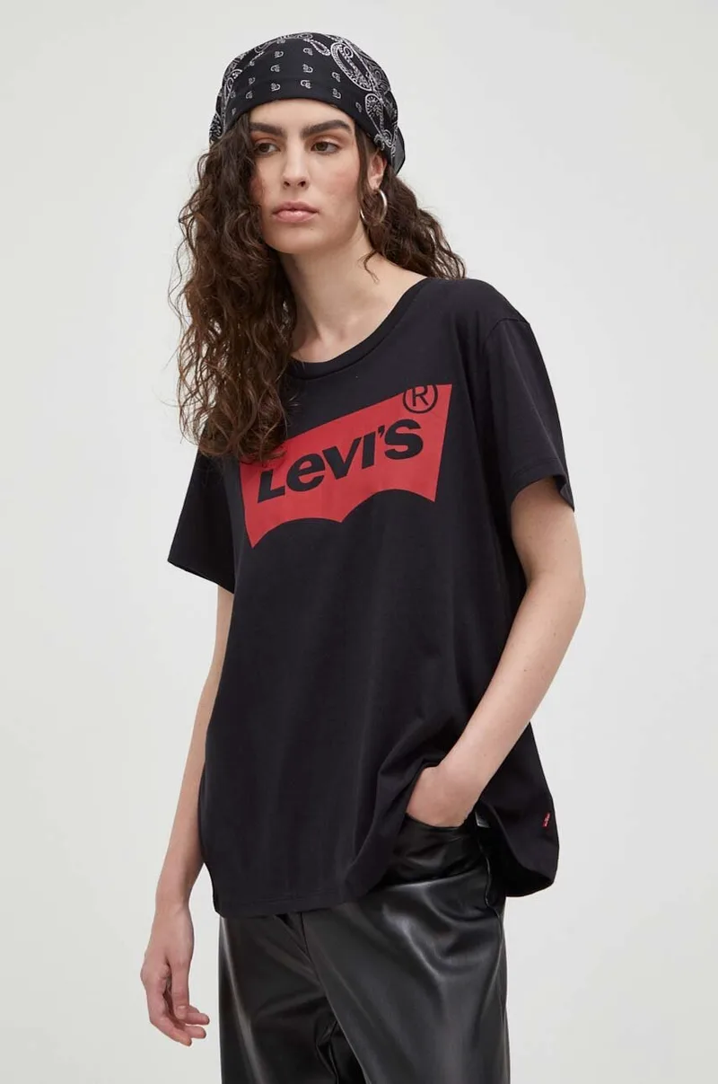 Βαμβακερό μπλουζάκι Levi's