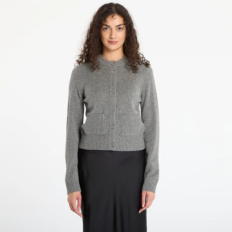 Πουλόβερ Samsøe Samsøe Saelif Short Cardigan Dark Grey Melange M