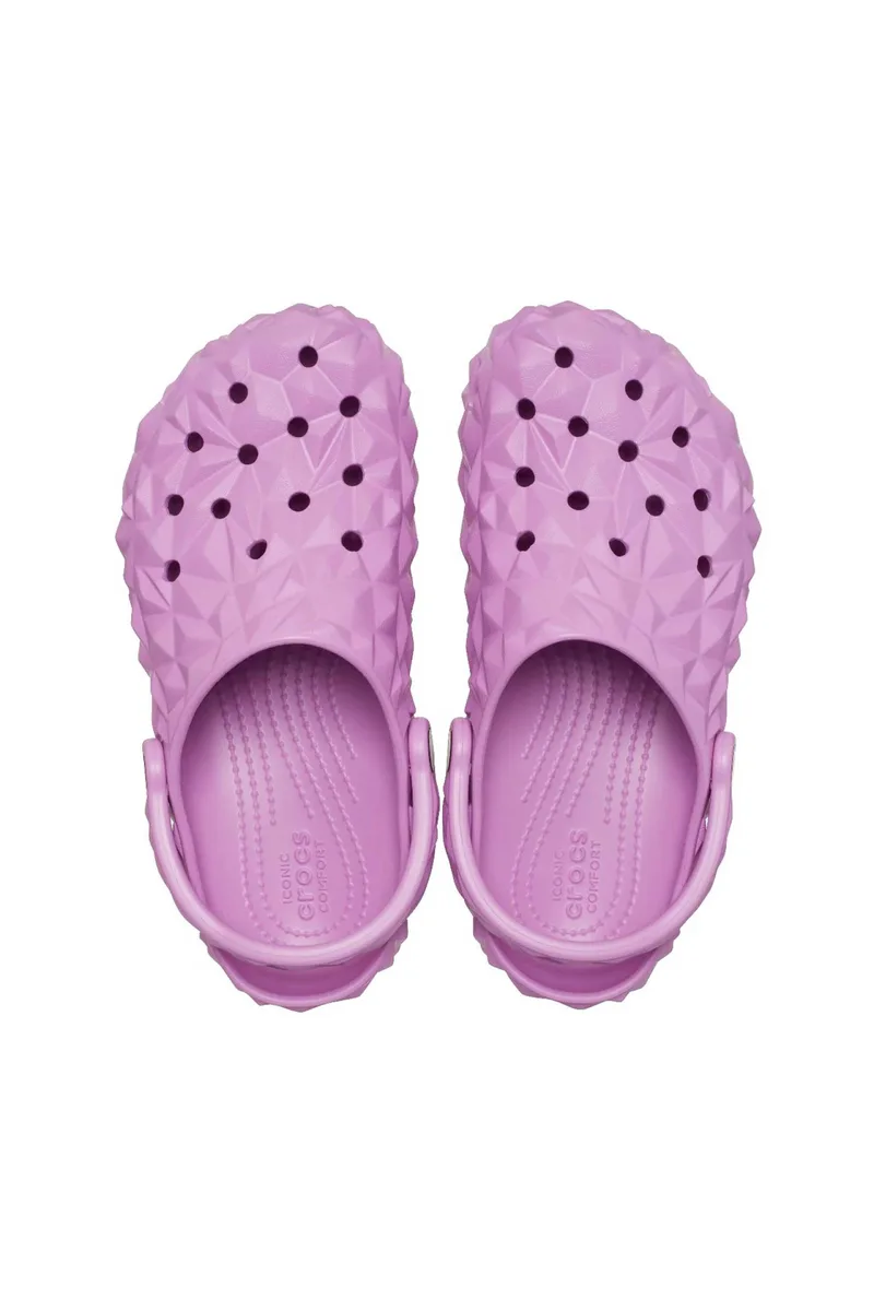 Crocs unisex clogs μονόχρωμα με διάτρητο σχέδιο "Classic Geometric" - E61167 Φούξια