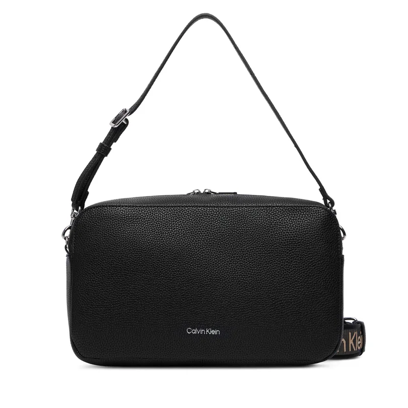 Τσάντα Calvin Klein Webbing 2X Strap Lg Camera Bag LV04F3642G Μαύρο