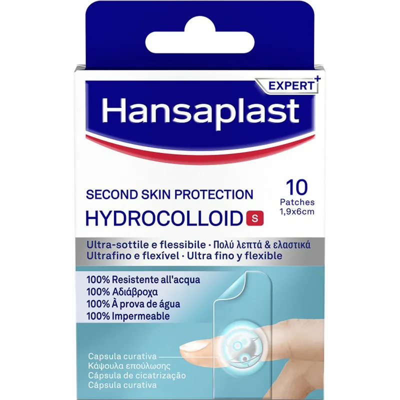 Hansaplast Second Skin Protection Hydrocolloid Small Υδροκολλοειδή Αδιάβροχα Επιθέματα για την Προστασία & Φροντίδα των Καθημερινών Πληγών 10 Τεμάχια