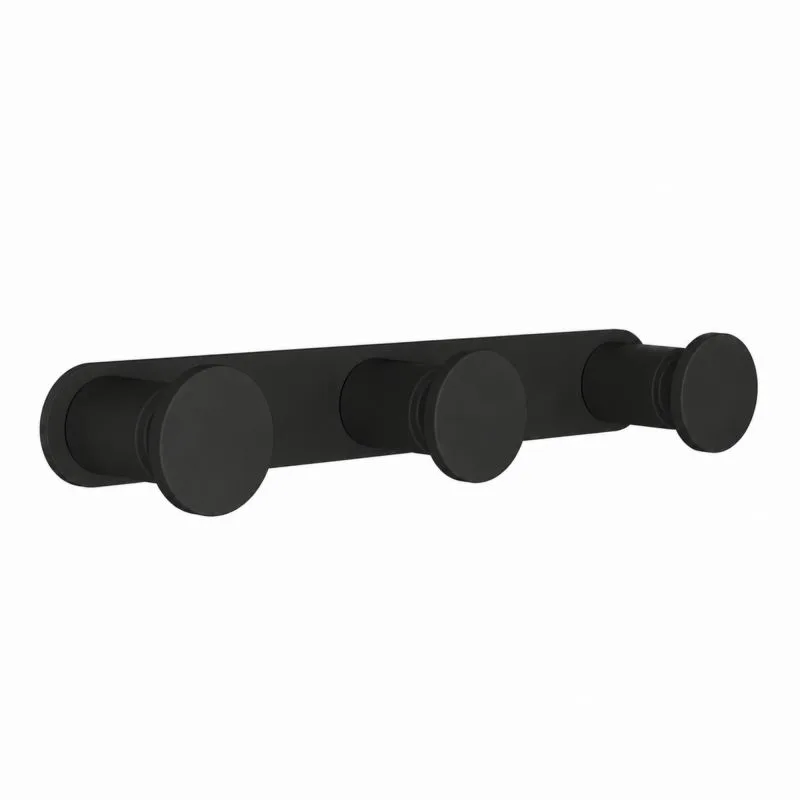 Άγκιστρο Τριπλό - Matt Black, Pam & Co, W17 x D3,5 x H2,5 (cm), 71-403
