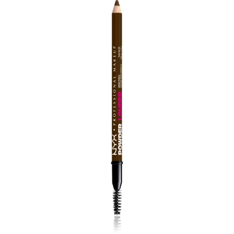 NYX Professional Makeup Powder Louder μολύβι για τα φρύδια με βούρτσα απόχρωση Espresso 1 τμχ