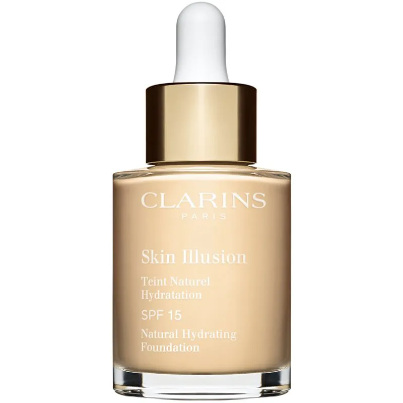 Clarins Skin Illusion Natural Hydrating Foundation λαμπρυντικό ενυδατικό μεικ απ SPF 15 απόχρωση 100.5W Cream 30 ml