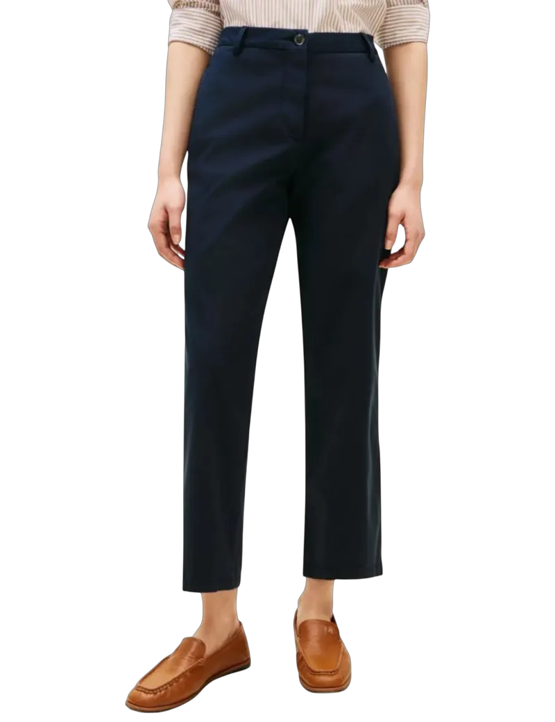 Γυναικείο Slim Straight Παντελόνι Navy Μπλε Tommy Hilfiger WW0WW49647-C1G
