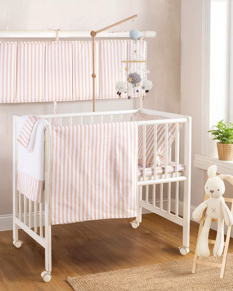 Σετ Σεντόνια Κούνιας 3 Τεμαχίων Rythmos Eloise Μπεζ 120x160