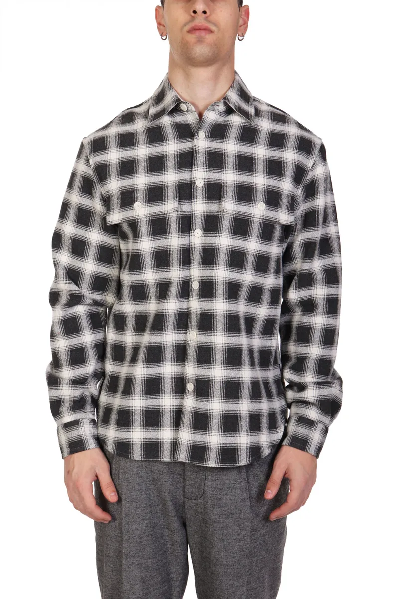 BOSS ΠΟΥΚΑΜΙΣΟ ΚΑΡΩ RELAXED FIT C-OWEN-2P-C6-244 ΓΚΡΙ