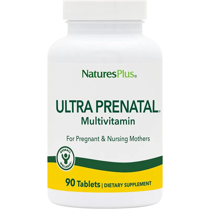 Natures Plus Ultra Prenatal Συμπλήρωμα Διατροφής Πολυβιταμινών, Μετάλλων & Ιχνοστοιχείων Ειδικά Σχεδιασμένο για την Υποστήριξη Μητέρας & Εμβρύου Κατά την Εγκυμοσύνη & τον Θηλασμό 90tabs