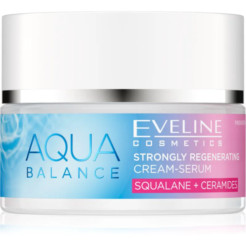 Eveline Cosmetics Aqua Balance Squalane + Ceramides εντατικά αναγεννητική κρέμα με ενυδατικό αποτέλεσμα 50 ml
