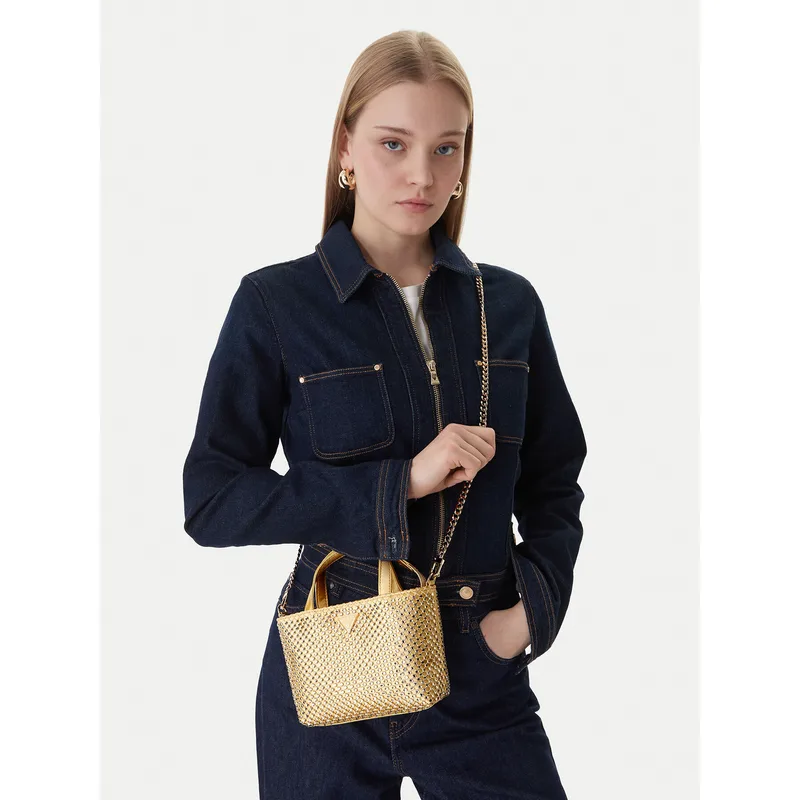 Τσάντα Guess Tasmin Mini HWRG99 31750 Χρυσό