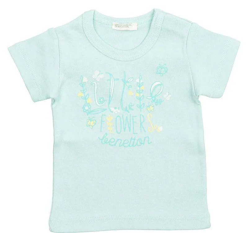 T-SHIRT BENETTON CA LITTLE FLOWER ΓΑΛΑΖΙΟ (68 CM)-(6-9 ΜΗΝΩΝ)