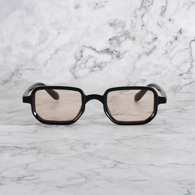 BILLIE Tinted Sunglasses | Black | Peach Shades | Explicit Poets Sunglasses