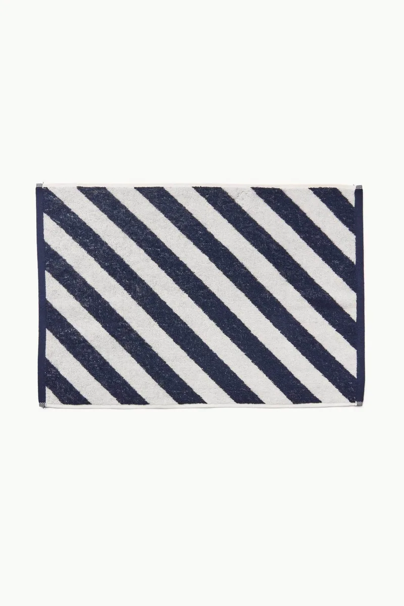 Coincasa πετσέτα προσώπου με ριγέ σχέδιο 50 x 100 cm - 006815584 Μπλε Σκούρο