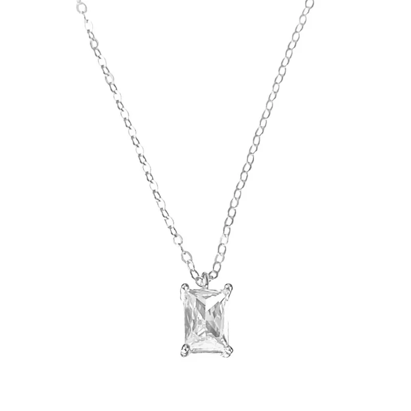 Κολιέ Γυναικείο Ασήμι 925 Prince με zircon Άσπρο 555-1