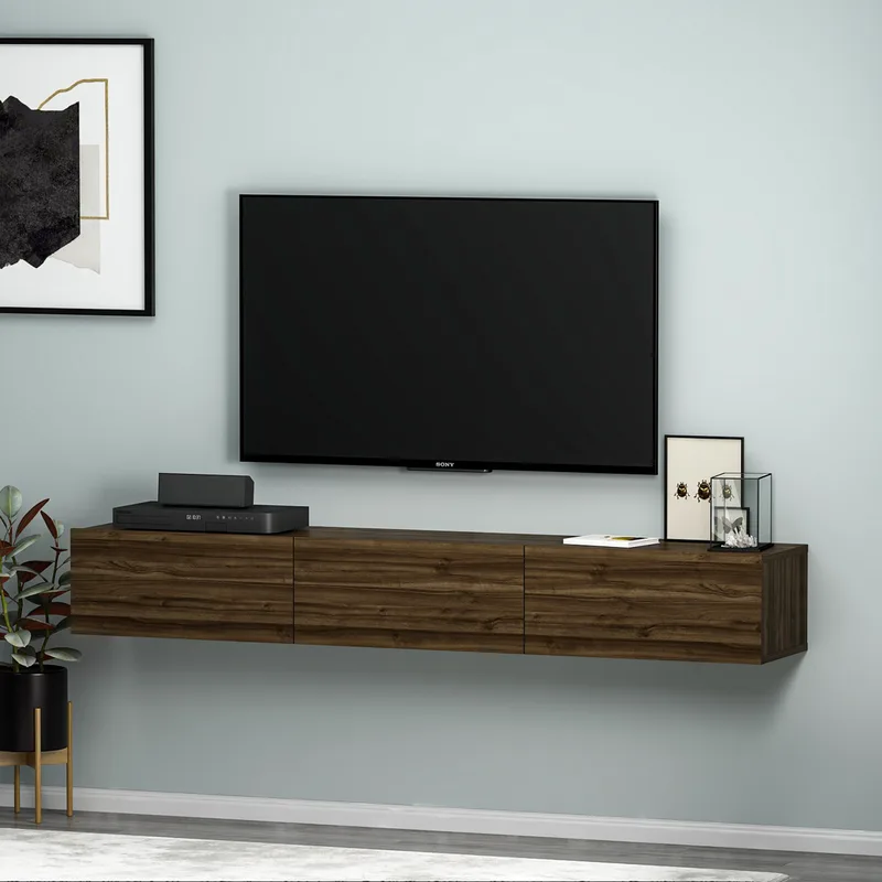 Βάση Τηλεόρασης Terra - Walnut 382Nrc1510 (180x26x31,4)