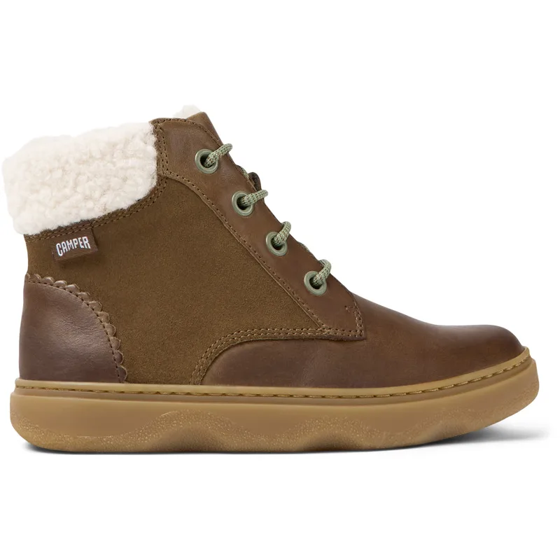 CAMPER Kiddo - Μπότες Για Κορίτσια - Καφέ, Μέγεθος 25, Smooth leather