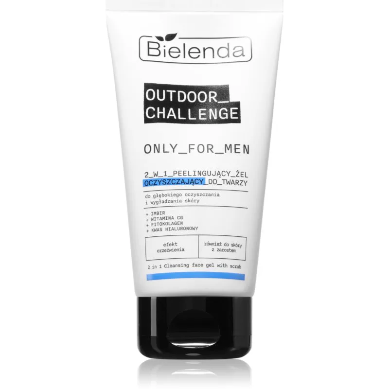 Bielenda Only For Men Outdoor Challenge απολεπιστικό καθαριστικό τζελ για το πρόσωπο 150 γρ