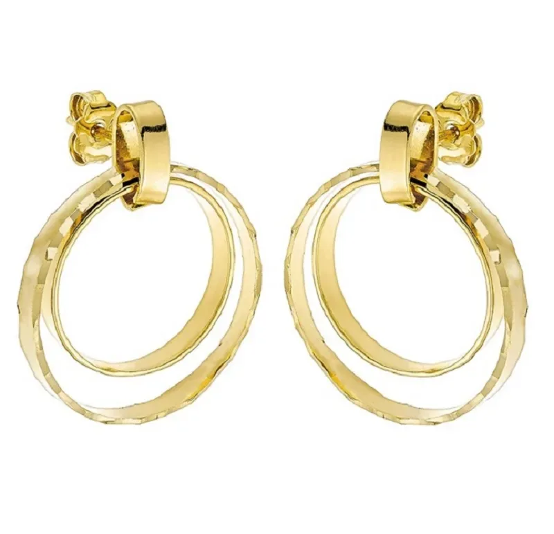 Γυναικεία επίχρυσα σκουλαρίκια Vogue 925 Circle 1332201 1332201 Ασήμι