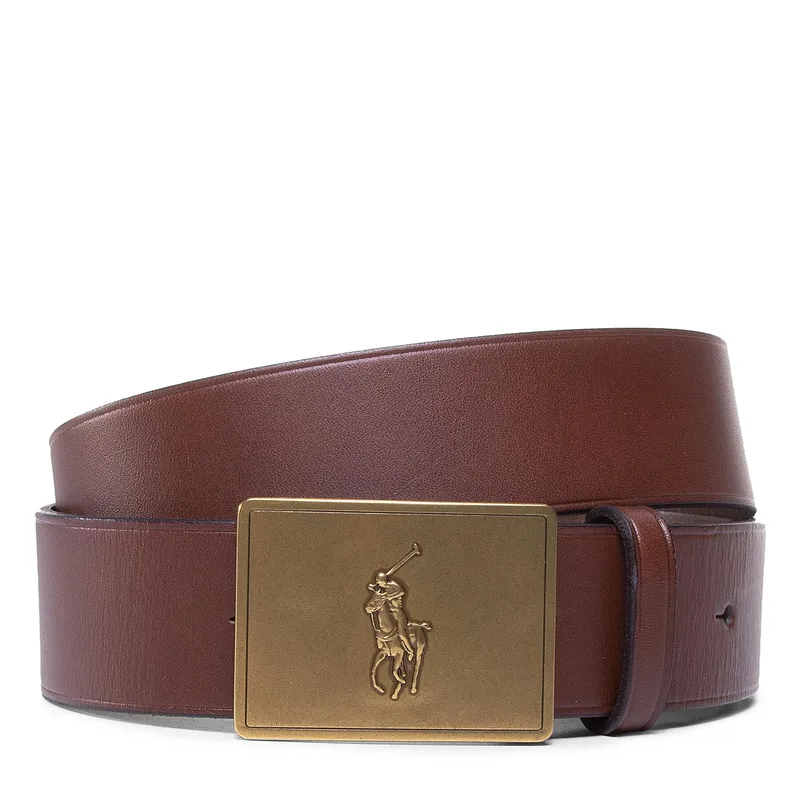 Ζώνη Ανδρική Polo Ralph Lauren 36Mm Pp Plaque Belt 405691693002 Καφέ