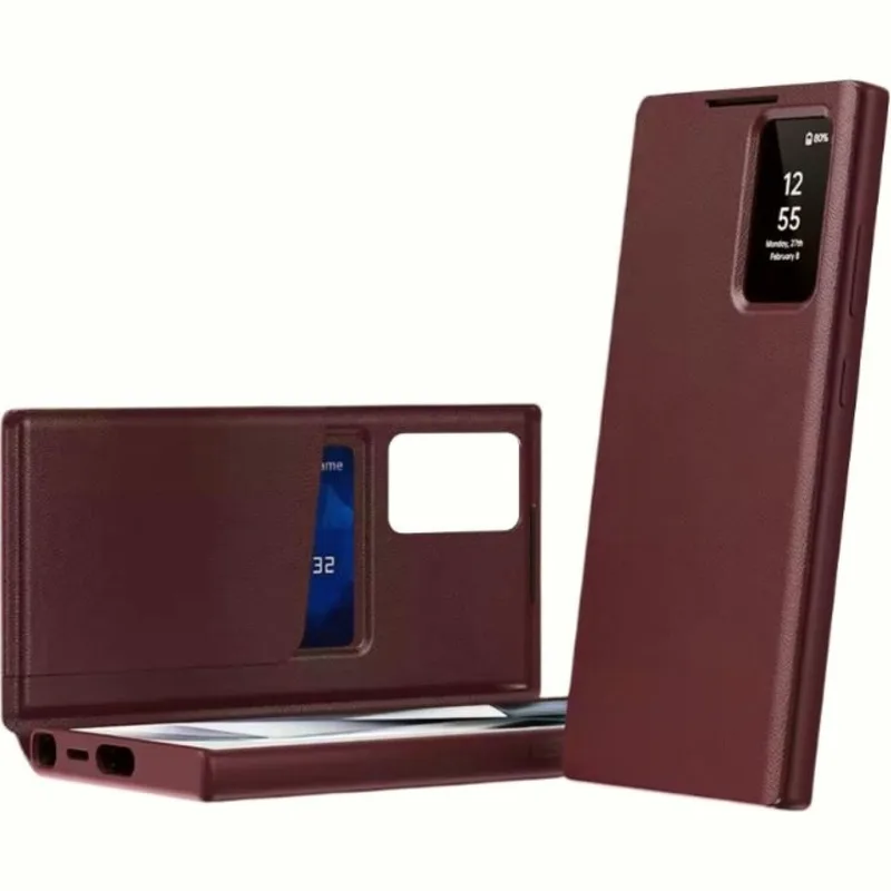 Θήκη Samsung Galaxy S26 Ultra Techsuit SmartView Series Flip με Ενεργό Πορτάκι - Red (5949419350533)