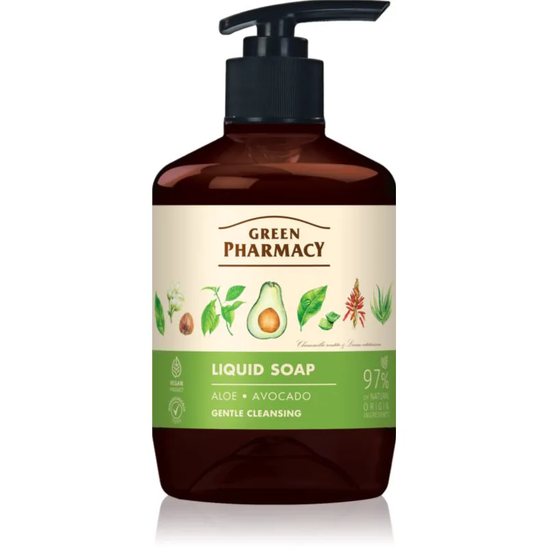 Green Pharmacy Aloe & Avocado υγρό σαπούνι για τα χέρια 460 ml
