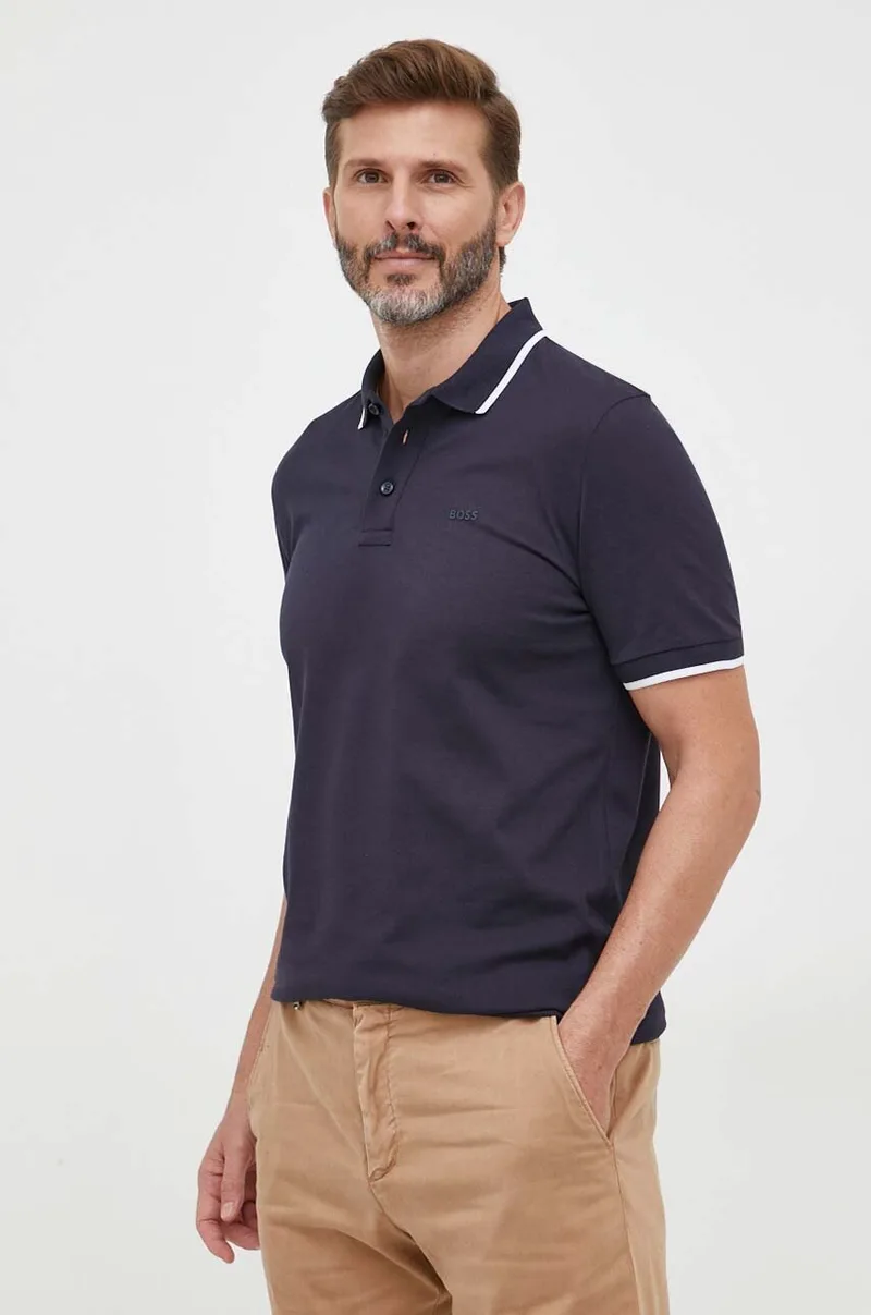 BOSS πόλο ανδρικό βαμβακερό Parlay 190